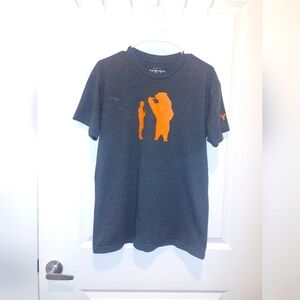 Yeti Charcoal Tee with Vibrant Orange Design